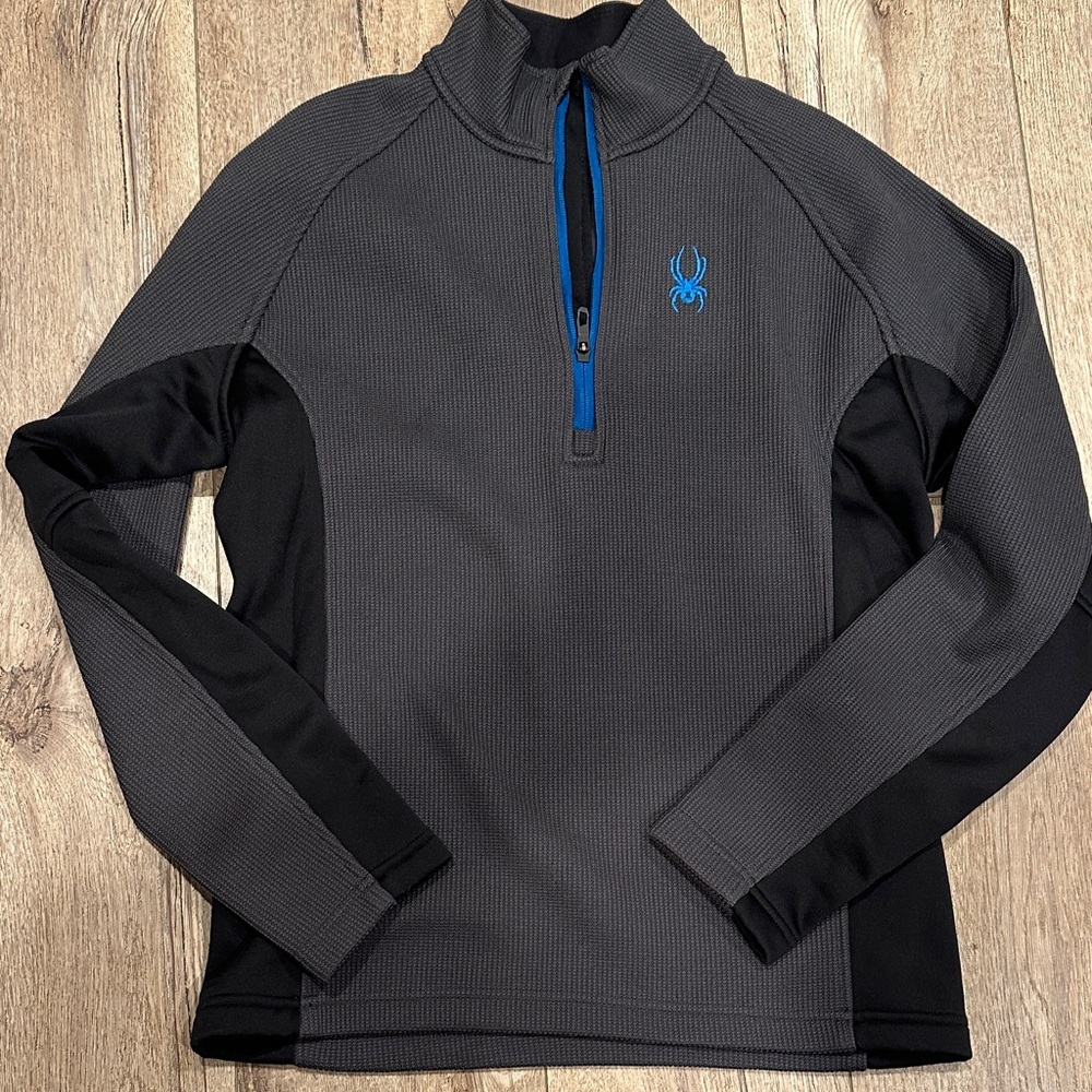 Spyder Black and Gray Pullover with Red Accent